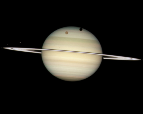 Moons and Saturn.